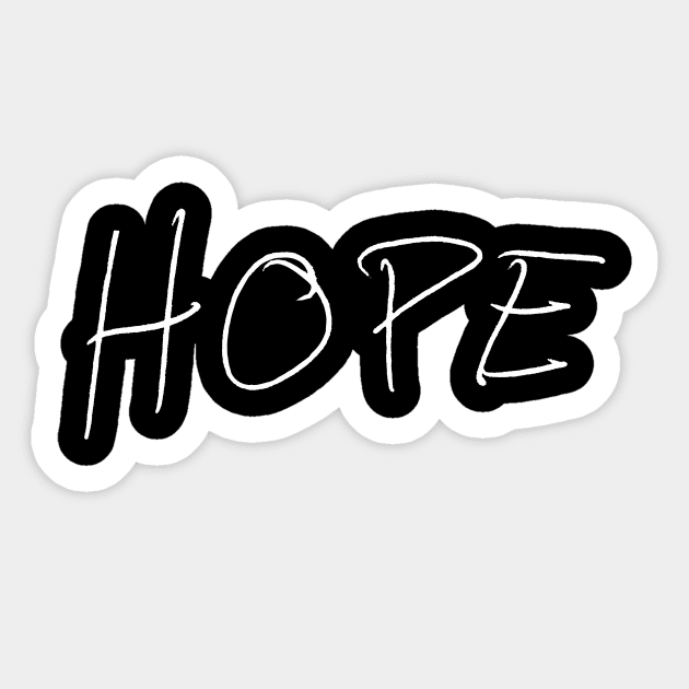 Hope - Rob Benedict Handwriting - white font Sticker by MeowOrNever